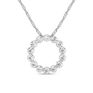 Meera Circle of Love Necklace with 0.50tw of Laboratory-Grown Diamonds in 9kt White Gold
