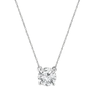 Meera 1.00ct Laboratory Grown Solitaire Diamond Necklace in 9kt White Gold