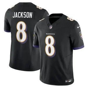 NFL Baltimore Ravens Black Lamar Jackson 8 Limited