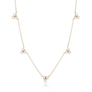 GEORGINI THE LAYERED EDIT TROIS NECKLACE ROSE GOLD