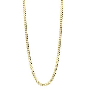 50cm Hollow Curb Chain in 9kt Yellow Gold