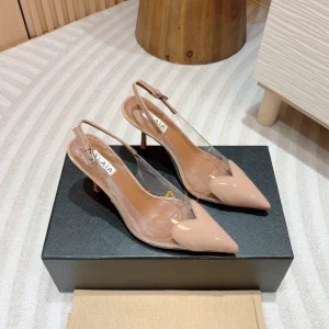 alaia slingbacks 95 optic pink heart lambskin