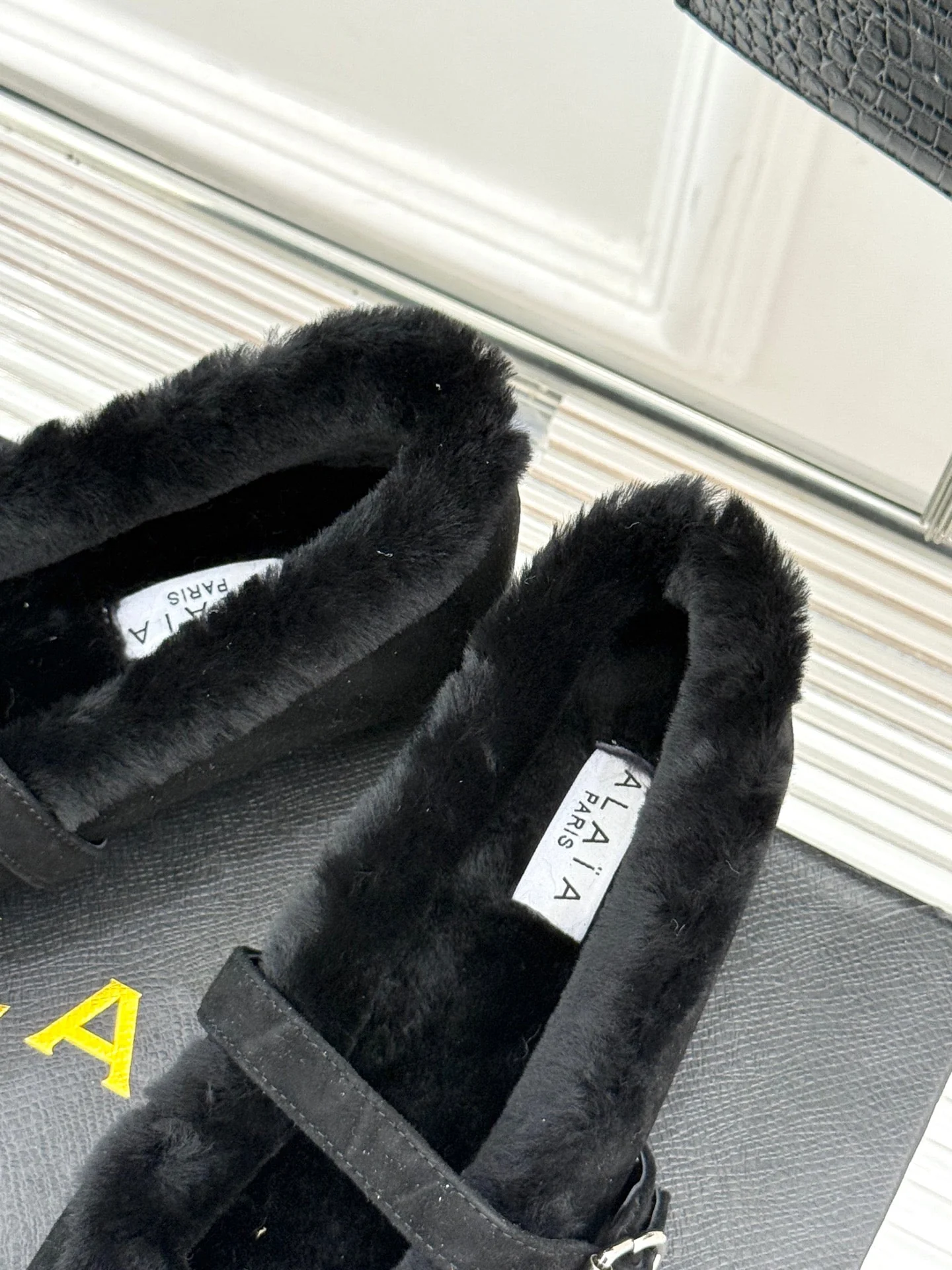 Alaia 25WF Mary Jane black suede wool 472225 - Image 4