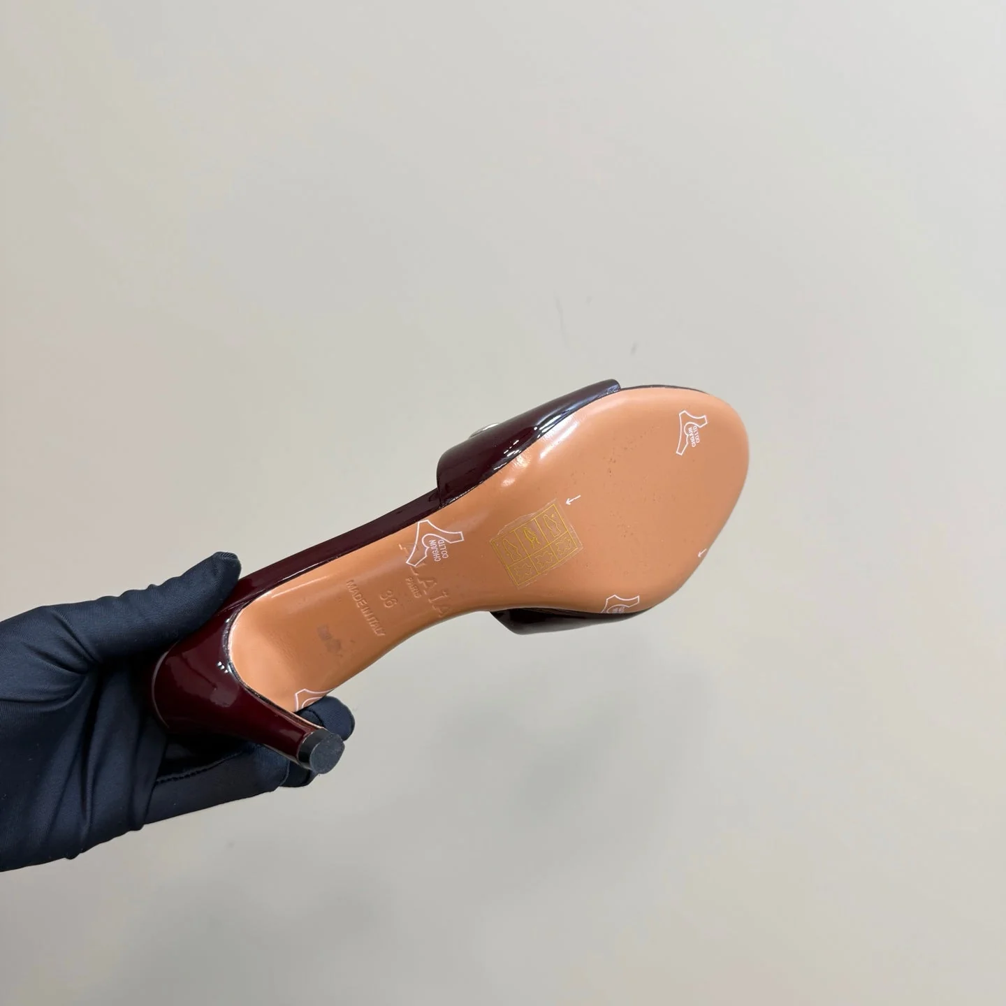 Alaia 2025 Oeillets Embellished Leather Sandals Ruby Red Lambskin 299666 - Image 7