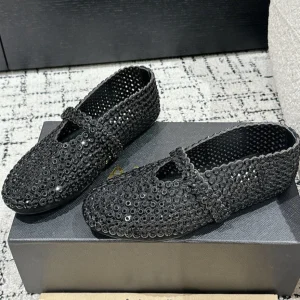 Alaia 25 Embellished Mary Jane Flats Black Suede  293178