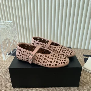 ballet flat in vienne nude lambskin