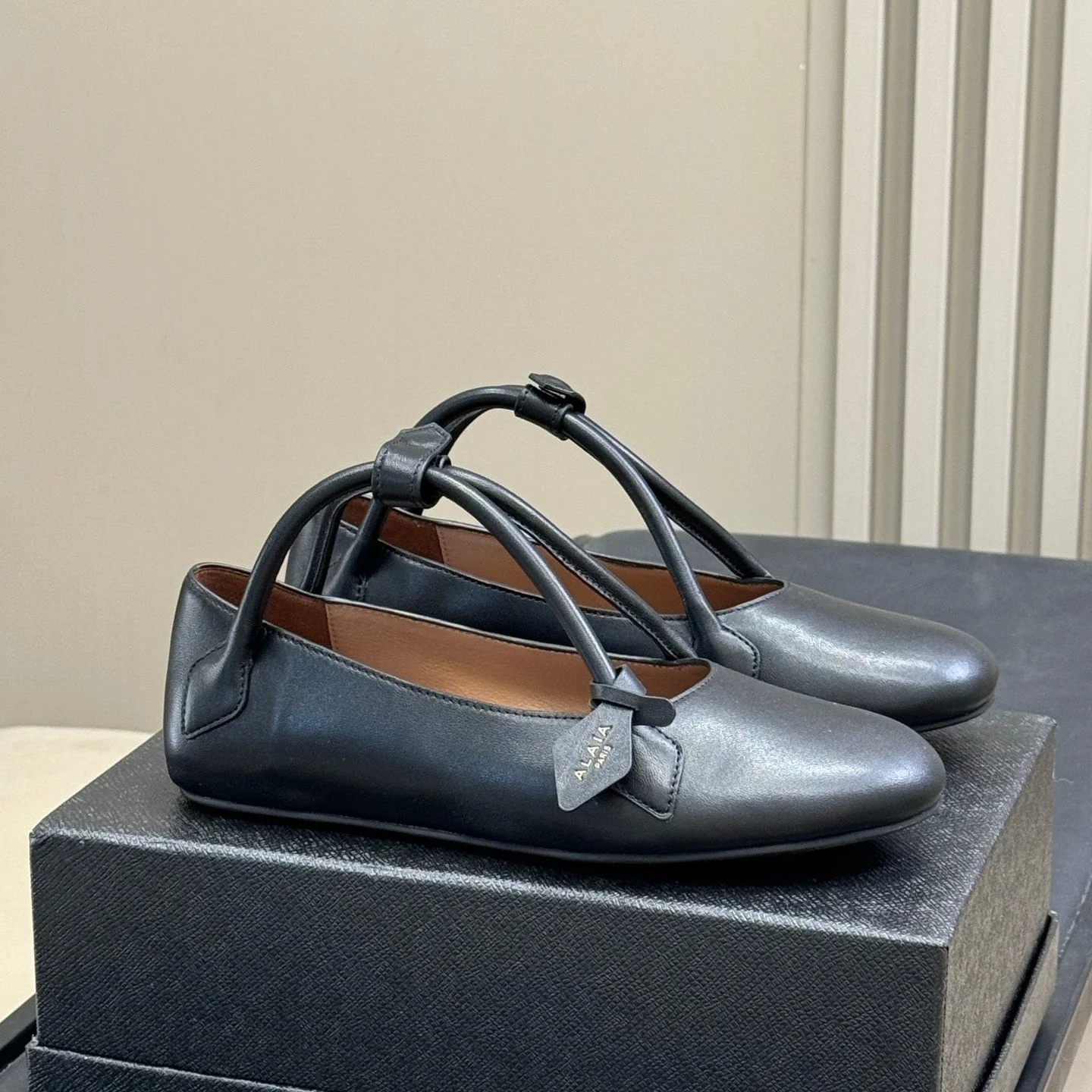 ALAIA  Le Teckel  Ballet Flats Black Sheepskin 468731