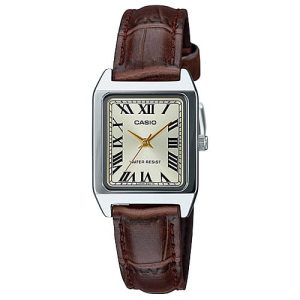 Casio Analog Brown Leather Strap Watch LTPV007L-9B