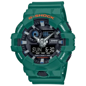 G-Shock Analog Digital Green Resin Band Watch GA700SC-3A