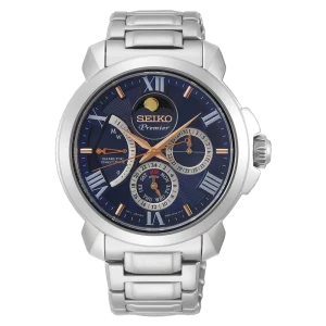 Seiko Premier Kinetic Blue Dial Watch SRX017J