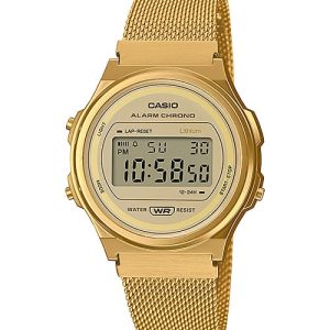 Casio Vintage Digital Gold Stainless Steel Watch A171WEMG-9A