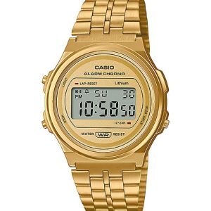 Casio Vintage Digital Gold Stainless Steel Watch A171WEG-9A