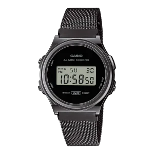 Casio Vintage Digital Black Stainless Steel Watch A171WEMB-1A