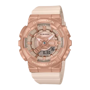 G-Shock Analog Digital Rose Gold Dial Pink Resin Band Watch GMS110PG-4A