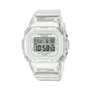 Casio Digital White Dial Transparent Resin Band Watch BGD565US-7D