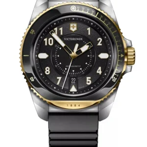 Victorinox Journey 1884 43mm Black Rubber Strap Black Dial Watch 242014