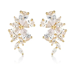 GEORGINI ICONIC BRIDAL HYACINTH EARRINGS GOLD