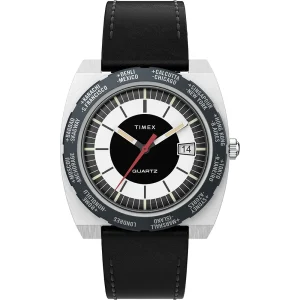 Timex Q World Time Ring Reissue Quartz Watch TW2V69500