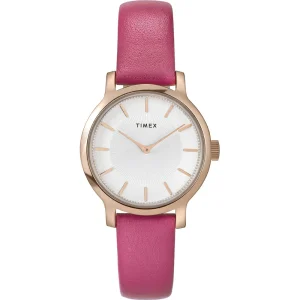 Timex Trend Transcend Pink Leather Strap Watch TW2W54700