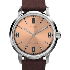 Timex Marlin Automatic 40mm Leather Strap Watch TW2W33800