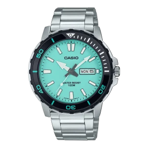 Casio Standard Silver Stainless Steel Blue Dial Watch MTD125D-2A2