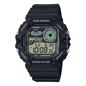 Casio Timeless Black Resin Band Watch with Precision Timekeeping WS1700H-1A