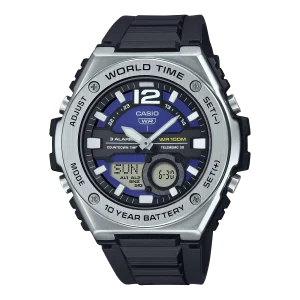 Casio Standard Black Resin Band Purple Dial Watch MWQ100-2A