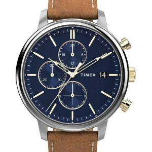 Timex Chicago Tan Leather Chronograph Watch TW2U39000