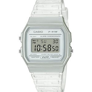 Casio Digital Transparent Resin Band Watch F91WS-7D