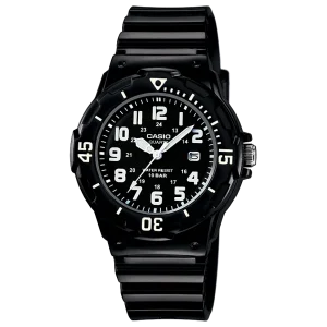 Casio Analog Black Resin Band Watch LRW200H-1B