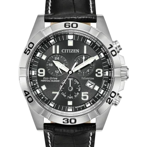 Citizen Leather Grey Dial Men's Watch