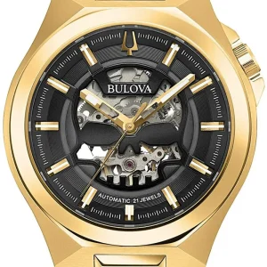 Bulova Skeleton Dial Automatic Mens Watch 97A148
