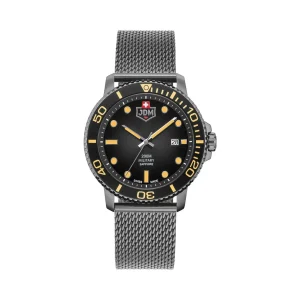 JDM Military Tango Silver Grey Mesh Watch JDM-WG008-06