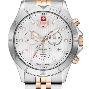 JDM Military Delta Chrono Two Tone Watch JDM-WG009-02