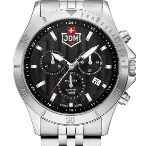 JDM Military Delta Chrono Black Watch JDM-WG009-01