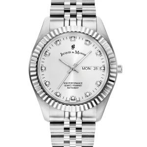 JDM Inspiration Day-Date Stainless Steel White 5 ATM