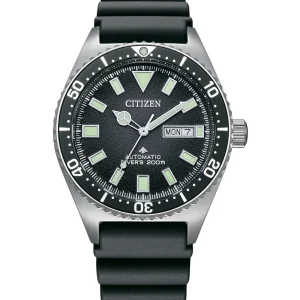 Citizen Promaster Automatic Polyurethane Strap Black Dial Watch  NY0120- 01E