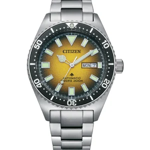 Citizen Promaster Automatic Stainless Steel Yellow Dial Watch NY0120-52X