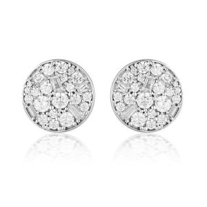 Georgini Mosaic Disc Stud Earring Silver