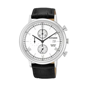 Citizen Chronograph Watch with Date & Leather Strap AN3610-12A