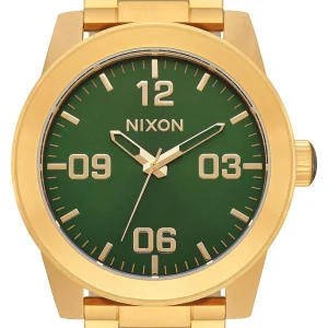Nixon Corporal Stainless Steel And Green Watch A346-3416-00