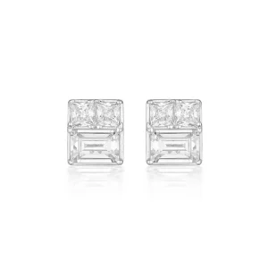 Georgini Elena Mosaic Stud Earring Silver