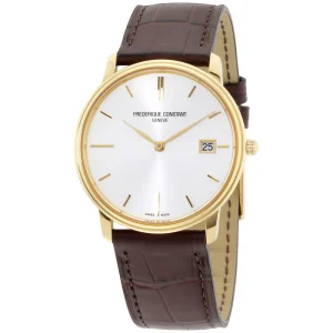 Frederique Constant Slim Line Light Grey Dial Mens Watch