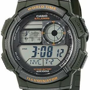 Casio Illuminator World Time Alarm Digital Ae-1000W-3Av Mens Watch