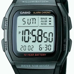 Casio W96H-1Bv Classic Sport Digital Black Mens Watch
