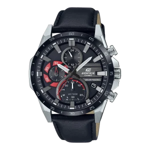 Casio Edifice Chronograph Black Leather Watch EQS940BL-1A