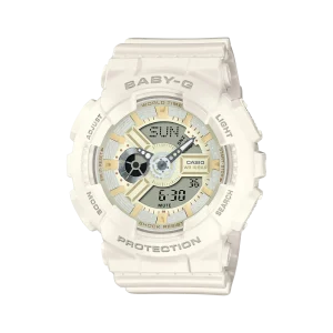 Baby-G Digital Analog White Resin Band Watch BA110XSW-7A