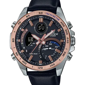 Casio Edifice Smartphone Link Model Black Leather Watch ECB900GL-1B