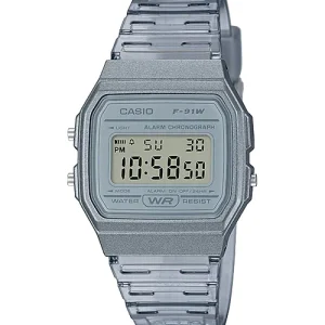 Casio Digital Grey Resin Band Watch F91WS-8D