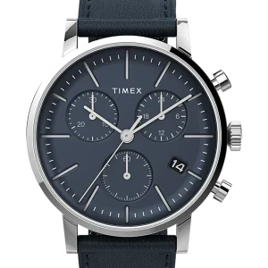 Timex Midtown Chronograph 40mm Leather Strap Watch TW2V36800